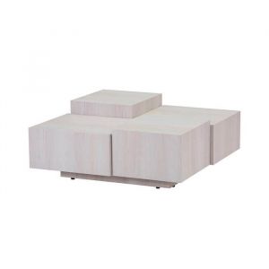 Home Deluxe - Table basse à effet flottant nayeli - 96 x 96 cm Couleur : Beige