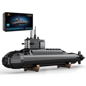 JMBricklayer 61505 Ensemble de Blocs de Construction de sous-Marin Atomique, Blocs de Construction à Pince pour Navire Militaire, kit de modèle de sous-Marin avec Construction réelle