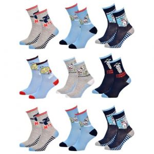 Chaussettes Pack Garçon Lapins Cretins Pack De 9 Paires Chaussettes Surprise