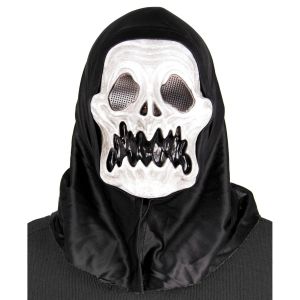 Ruedelafete Masque crâne ouvert avec capuche
