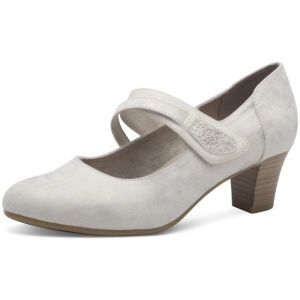 Jana Femme Escarpins Mary Jane avec lanières Vegan, Mehrfarbig (Beige/Or), 38 EU
