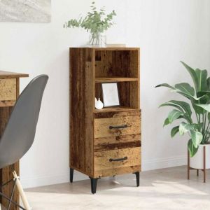 VidaXL Buffet Bois ancien 34 x 34,5 x 90 cm Bois d'ing&eacute;nierie