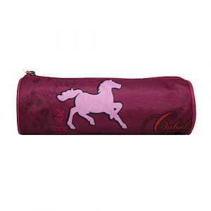 BAGTROTTER Trousse scolaire ronde Cybel Violette et Rose