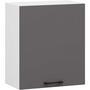 Armoires de cuisine haute Akord W50 oliwia Blanc 50 cm 1 porte façade Gris Graphite 2 étagères 50x30x58 cm