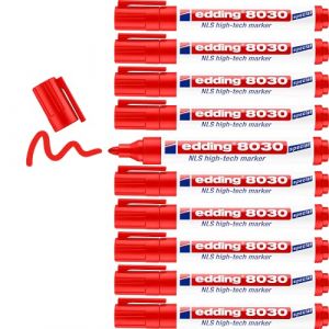 Edding Genérica marqueur permanent aÉronautique nls high-tech 8030 rouge -10ud-
