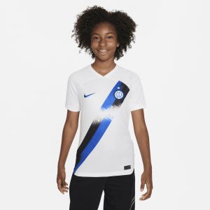 Nike Maillot de foot Dri-FIT Inter Milan 2023/24 Stadium Extérieur pour ado - Blanc - Taille XS - Unisex