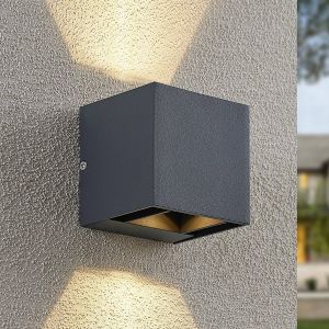 Led Applique Exterieur 'Zavier' en aluminium - gris foncé (ral 7016)