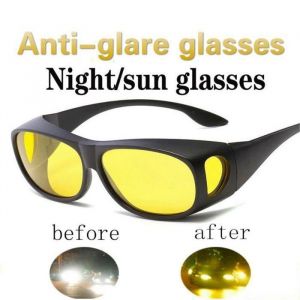 Lunettes de Vision Nocturne Unisexes pour la Conduite de nuit - Protection UV et Confort Optimal - Stra&szlig;e Tech