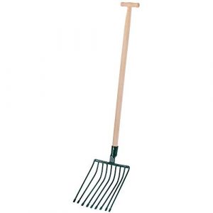 KADAX Fourche Pignon 9 Dents Pour Pierres, Décombres, Métal Jardin 131cm