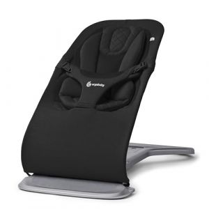 Ergobaby Transat Evolve 3-en-1, Transat ergonomique pour nouveau-nés de la naissance à la petite enfance, balancelle avec insert pour nouveau-né (2,5 kg - 13,2 kg), Onyx Black