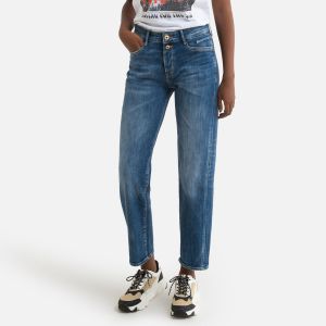 Le Temps des Cerises Jean droit, taille haute Bleu Medium - Taille 24(34);25(34/36);26(36);27(36/38);28(38);29(38/40);30(40);31(40/42);32(42)