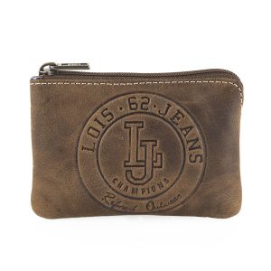 Lois - Porte Monnaie Homme Cuir Souple Petit Format - Petit Porte Monnaie Homme - Bourse Porte Monnaie Multi Rangements Anti RFID. Porte Carte Cuir. 203102, Marron