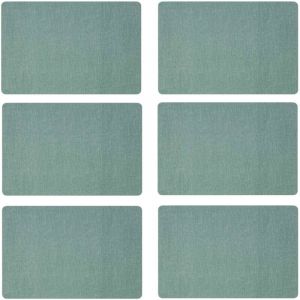 Secret de Gourmet - Lot de 6 sets de table rectangulaire Lake - 45 x 30 cm - Bleu