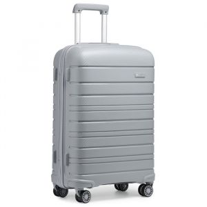 Kono Valise Cabine 55x40x21cm Bagage à Main Rigide en Polypropylène Ultra Léger à 4 roulettes avec Serrure TSA Intégré 40L, Gris