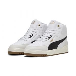 Puma Baskets Unisexes Shuffle Downtown Mid, Blanc/Noir/Gris Vapeur, Pointure 39 EU White Black Vapor Gray, 40 EU