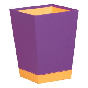 Image de Rhodia 318920C - Corbeille à papier rama, 20 litres, simili cuir, coloris violet