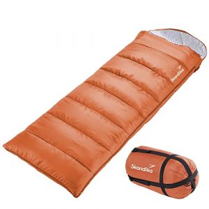 Skandika Sac de couchage Iceland - Couverture 3 Saisons - isolation thermique - Cayenne