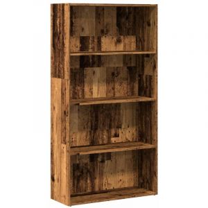 VidaXL Biblioth&egrave;que vieux bois 80x30x152 cm bois d'ing&eacute;nierie, &eacute;tag&egrave;re, &eacute;tag&egrave;re &agrave; livres, support de livre, armoire de rangement, &eacute;tag&egrave;re de rangement
