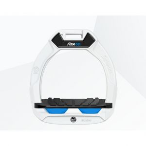 Étriers de sécurité d’équitation Incliné Grip Blanc/Noir/Bleu enfant Flex-On Safe-On