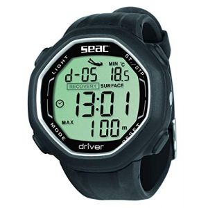Seacsub SEAC Driver Ordinateur de Poignet pour la plongée en apnée avec téléchargement des données. Adulte Unisexe, Noir, Standard