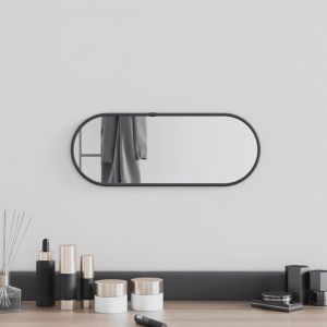 VidaXL Miroir mural Noir 40x15 cm Ovale