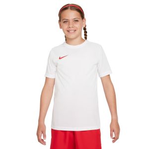 Nike Soccer Jersey Y NK DF Park VII JSY SS, White/University Red, BV6741-103, XS