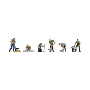 Noch Travailleurs de la Route, Figurines H0 pour Un modélisme détaillé, Parfait pour Les scènes de Chantier et Les dioramas