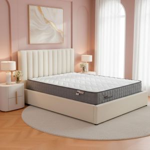 Pack Lit-coffre Songe Matelas Bedream Tissu bouclette Beige