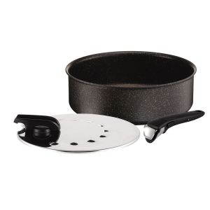 Tefal L6719212 INGENIO 5 AUTHENTIC Sauteuse avec couvercle et poign&eacute;e - &Oslash;24 cm - Diam&egrave;tre : 24 cm - Mati&egrave;re : Aluminium - Tous feux dont induction - Rev&ecirc;tement Titanium Mineralia+