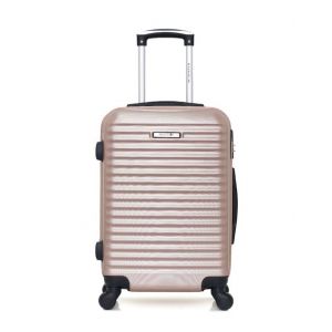 Valise Cabine 4 roues simples Brazilia 55 cm rose doré