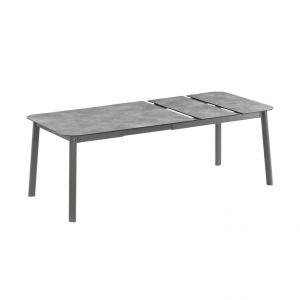 Lafuma Table Rectangulaire à Allonge 170/205 x 100 cm Oron Master en Aluminium