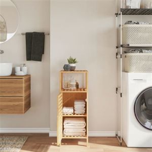 VidaXL Armoire de salle de bain avec étagère 36x33x87 cm bambou