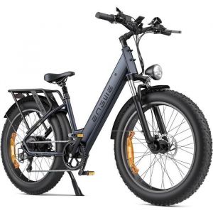 Velo Femme Electrique Vtc Engwe E26 St 26 Pouces Fat Bike De Ville Moteur 250w Autonomie 140km Double Suspension 48v16ah Noir