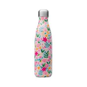 Image de Qwetch Bouteille isotherme Flora inox 500 ml Multicolore