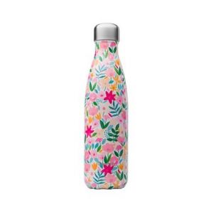 Qwetch Bouteille isotherme Flora inox 500 ml Multicolore