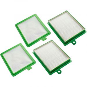 Vhbw Lot de 4 filtres compatible avec AEG/Electrolux ASC 6935, ASC 6925, AOS 9352 OXYGEN aspirateur (filtre HEPA, microfiltre)