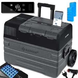 Kesser - Glacière à compresseur électrique Glacière de congélation Avec commande app Raccordement usb 12/24 v 230V +Telescopiques Roues Réfrigérateur