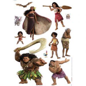 Komar Sticker mural Vaiana et personnages de sa famille