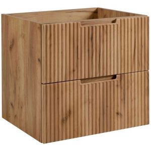 Meuble de salle de bain suspendu sous vasque VENA ch&ecirc;ne 60 cm