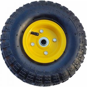 Varan Motors	 Roue pneumatique de rechange pour Chariot de jardin, diable, etc 26cm (4.10/3.50-4)