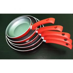 Sogo Poêle anti-adhésive et Écologique 18, 22, 24, 26 et 28cm - tous feux dont induction -lot de 5