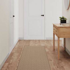 VidaXL Tapis de couloir, Tapis d'entrée aspect sisal sable 50x150 cm - Brun