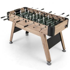 Coast 138 cm Foosball Table Arcade - MDF naturel avec pieds réglables, 26 joueurs et 2 balles