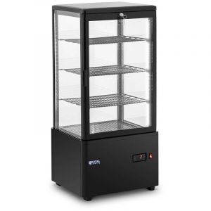 Royal Catering Vitrine Réfrigérée Présentoir Pâtisseries Froid Plastique 78L 4 Niveaux 2-10°C