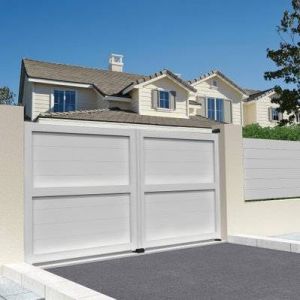 Intersun Portail battant plein (Blanc - L 3500 x H 1957 mm)