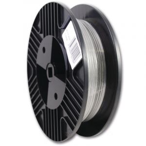 Chapuis Câble acier galvanisé gainé PVC 7x7 diamètre 3/4mm âme métal cylindre de 50m - BC2