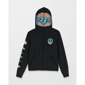 Volcom Sweat À Capuche Zippé Burgstone Full - Black - (ENFANT) - Taille L