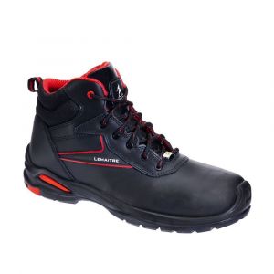 Image de Lemaitre Le Maitre - Chaussures de sécurité hautes GEORGE HIGH S3 SRC ESD Noir / Rouge 46 - Noir / Rouge