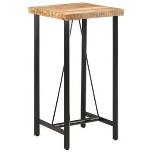 VidaXL Table de bar 55x55x107 cm bois massif de manguier et fer