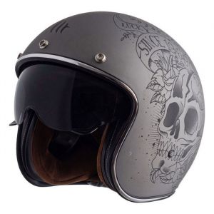 Casque jet MT Helmets Le Mans 2 SV Skull & Roses A2